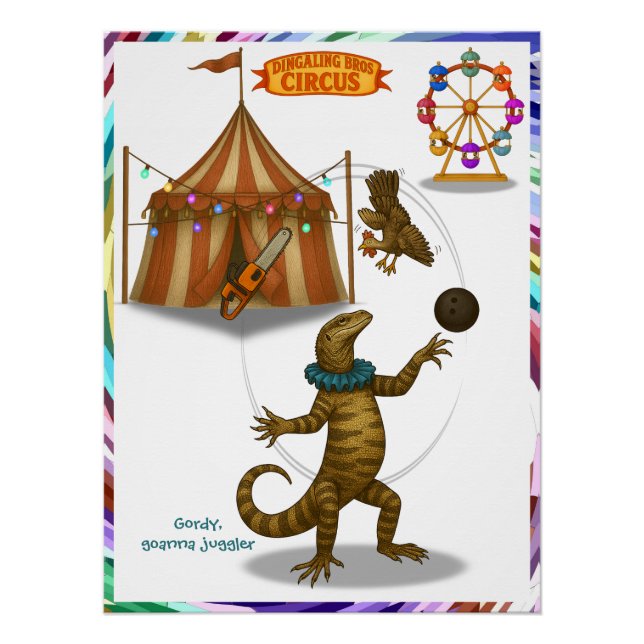 Poster Gordy, jongleur de goannas (Devant)