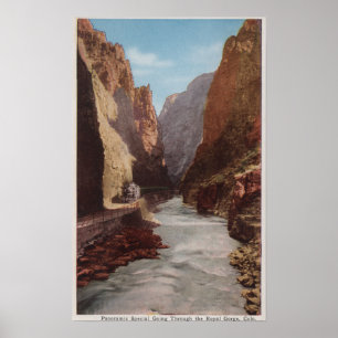 Poster Gorge royale, Co - vue de train, rivière