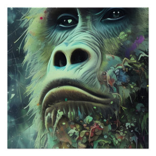 Poster Gorilla et Plante