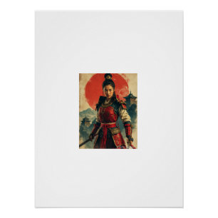 Poster Goryeo Female Warrior Art - Coréen Historique
