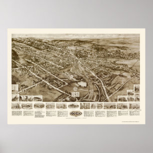 Poster Goshen, NY Carte panoramique - 1922