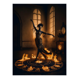 Poster Gothic Leo – Danse de Feu de l'Âme
