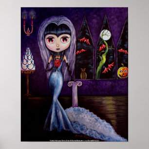 Poster gothique de mariée d'Halloween