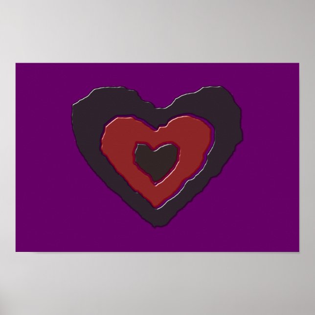 Poster gothique Melting Love Heart (Devant)