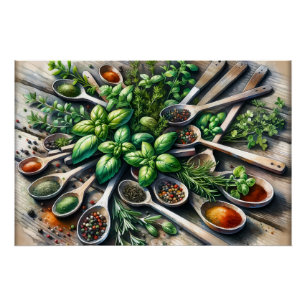 Poster gourmandises cool épices