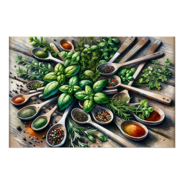 Poster gourmandises cool épices (Devant)