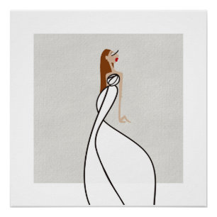 Poster Grâce Muse Flow 1 Art de mode Glam