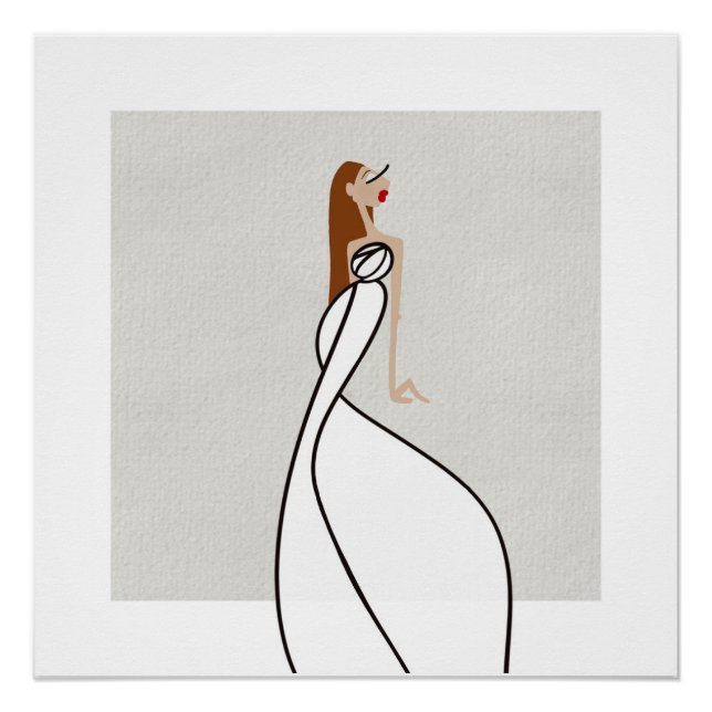 Poster Grâce Muse Flow 1 Art de mode Glam (Devant)