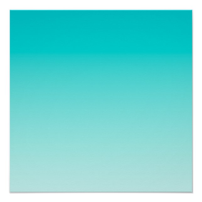 Poster gradient aqueux turquoise (Devant)