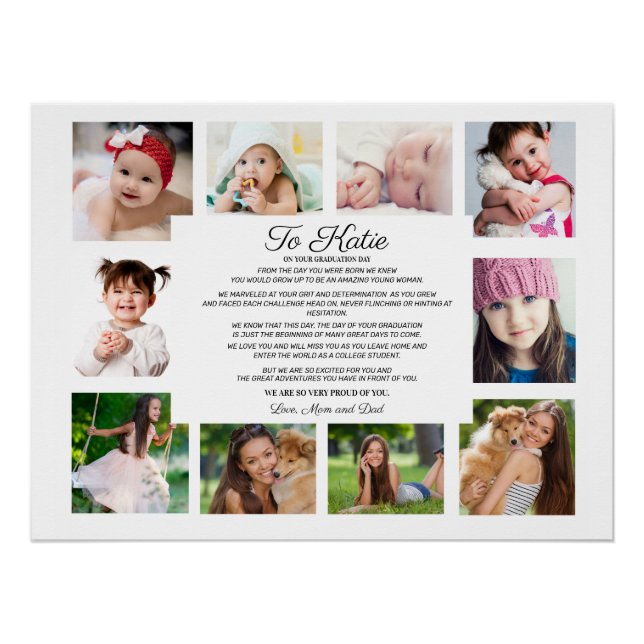 Poster Graduation Day 10 Photo À La Fille Sentimental (Devant)