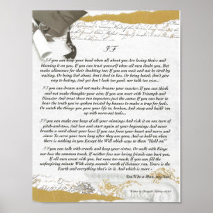 Poster Graduation, IF Inspirer Poem par Rudyard Kipling