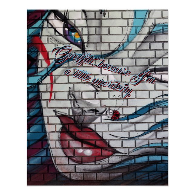 Poster Graffiti de fille asiatique  (Devant)