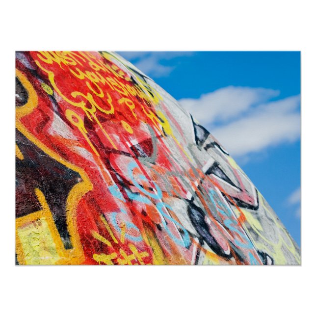 Poster graffiti de planète (Devant)