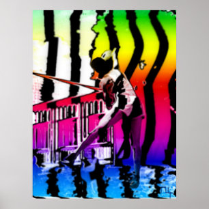 Poster Graffiti en verre