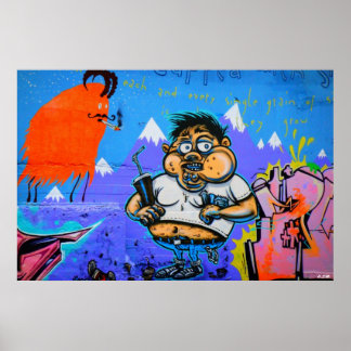 Poster Graffiti Reykjavik