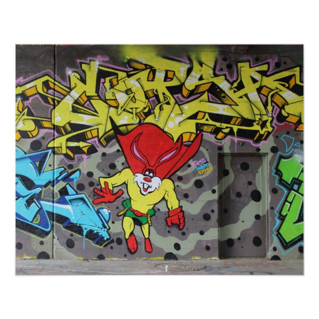 Poster Graffiti Superbunny (Devant)