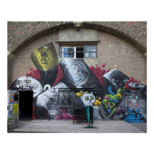 Poster Graffiti Sur Stadtbahnbogen, Wien Österreich