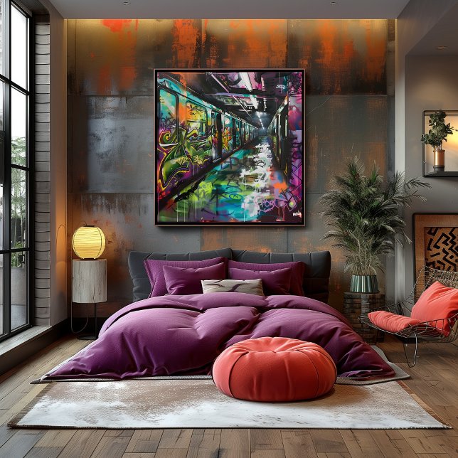 Poster Grafiti Urbano: Arte en Movimiento en el Metro (Créateur téléchargé)