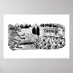 Poster Gran Calavera Eléctrica par José Guadalupe Posada
