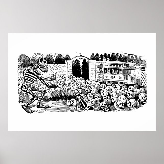 Poster Gran Calavera Eléctrica par José Guadalupe Posada (Devant)