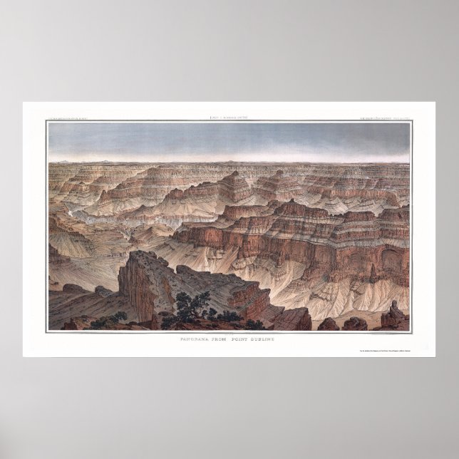 Poster Grand Canyon de Pt. Sublime par Dutton 1882B (Devant)