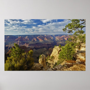 Poster Grand Canyon depuis la rive sud au coucher du sole