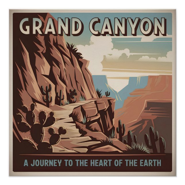Poster Grand Canyon USA vintage (Devant)