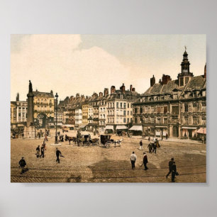 Poster Grand endroit de La, cru Photochrom de Lille,