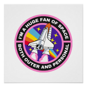 Poster grand fan de l'espace