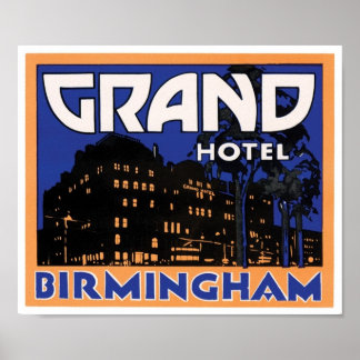 Poster Grand Hotel Birmingham