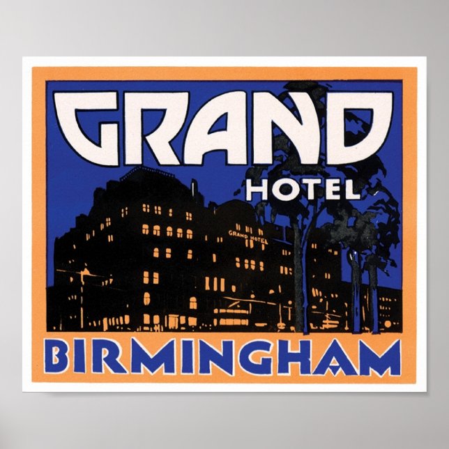 Poster Grand Hotel Birmingham (Devant)