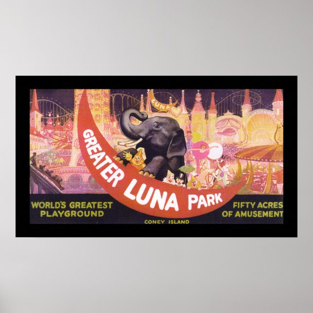 Poster Grand Luna Park (bordure) (Devant)