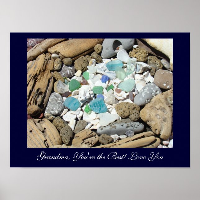 Poster Grand-mère, tu es la meilleure ! Love You art impr (Devant)