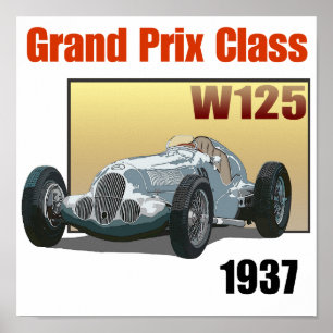 Poster Grand Prix de la classe W125 1937