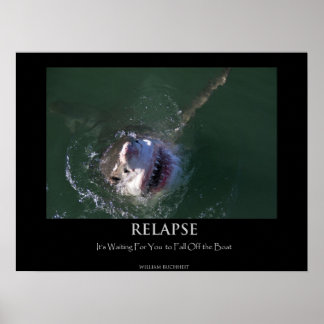 Poster Grand requin blanc "rechute"