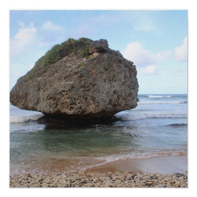 Poster Grand rocher de la Barbade à Bathsheba  (Devant)