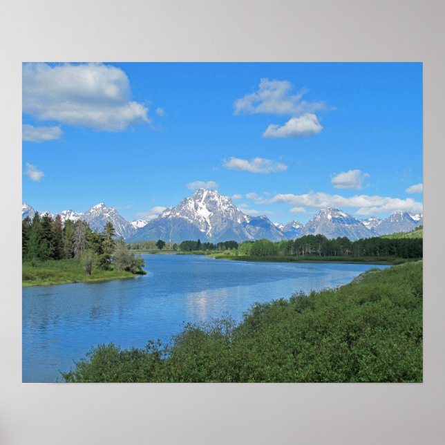 Poster Grand Tetons Pittoresque View (Devant)