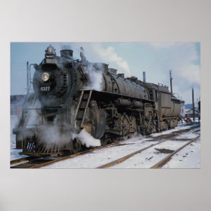Poster Grand Trunk Western Railroad, 2-8-4, no 6327, nea