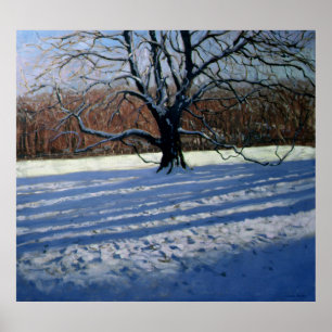 Poster Grande abbaye de Calke de Neige