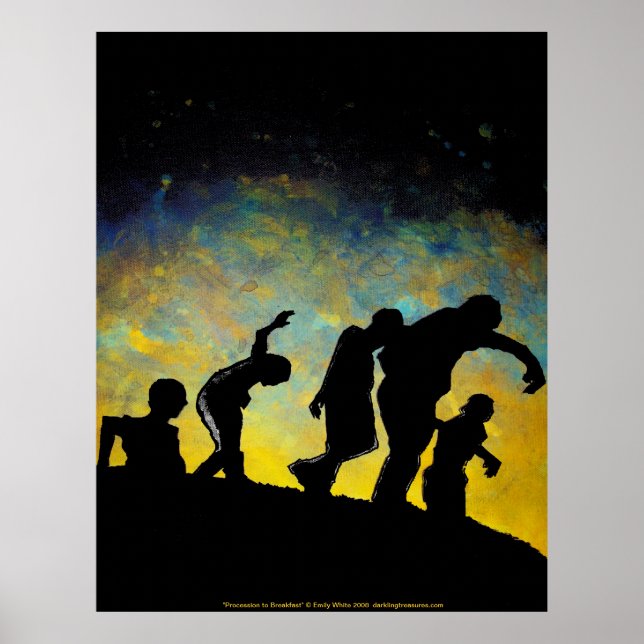 Poster GRANDE Procession pour le petit déjeuner Zombie Ca (Devant)