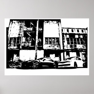 Poster Grande taille - Skyline avec WRX Impreza Subbie