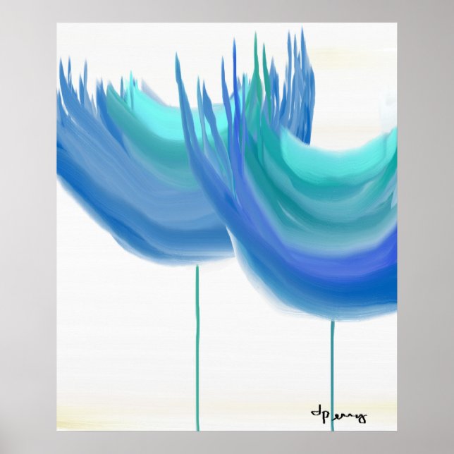 POSTER "GRANDES FLEURS BLEUES" (Devant)