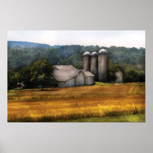 Poster Grange - Accueil dans la prairie