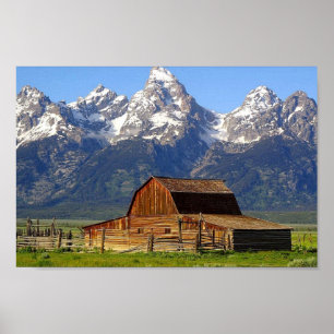 Poster Grange grande de Tetons