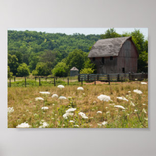 Poster Grange rustique et dentelle de la Reine Anne