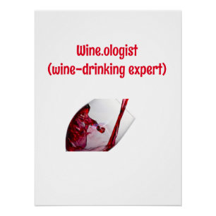 Poster Graphique amusant de consommation de vin