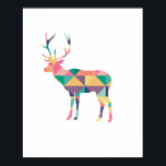 Poster Graphique De Cerfs<br><div class="desc">Poster avec silhouette graphique d'un cerf</div>