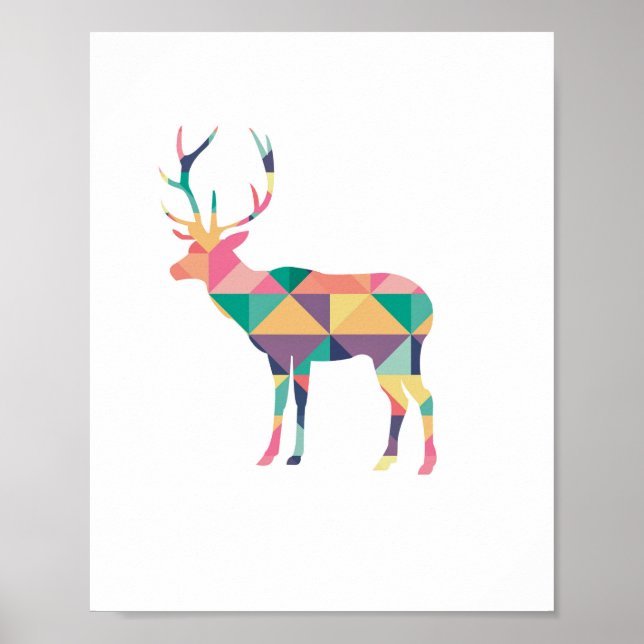 Poster Graphique De Cerfs (Devant)