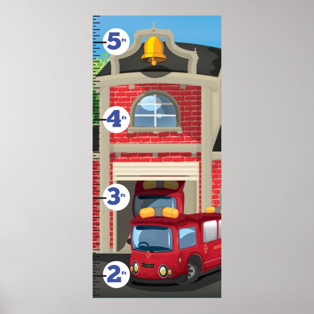 Poster Graphique de croissance de la caserne de pompiers (Devant)