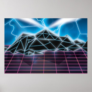 Poster Graphique de jeux vidéo Retro 1980